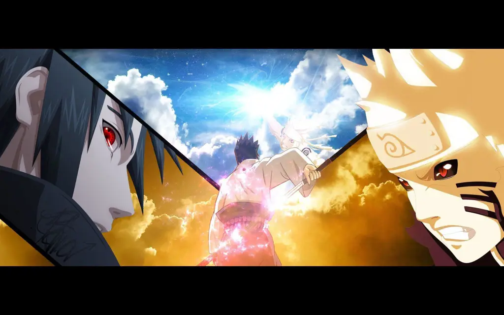 Adegan Aksi Anime Ilustrasi karakter anime sedang bertarung
