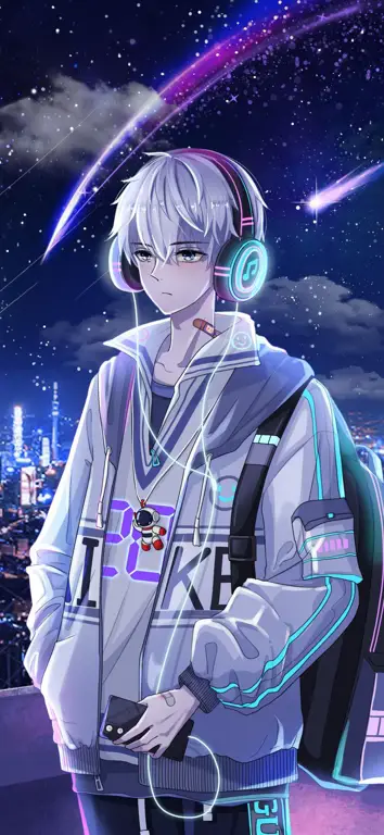 Menikmati Anime Gambar seseorang menonton anime