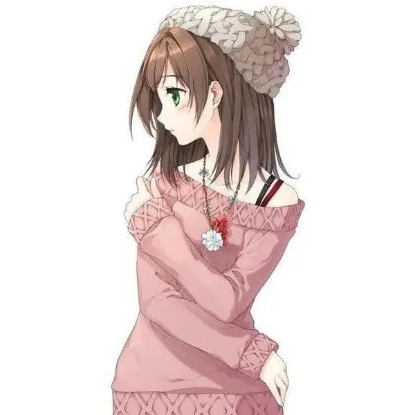 Gadis Anime Imut di Musim Dingin Gambar gadis anime imut mengenakan pakaian musim dingin.