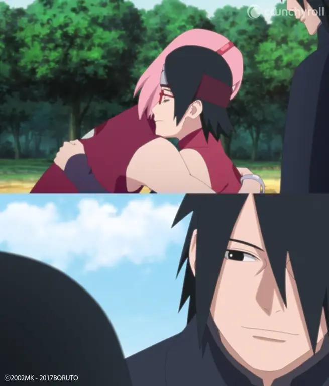 Adegan Anime Boruto Gambar adegan anime Boruto yang seru