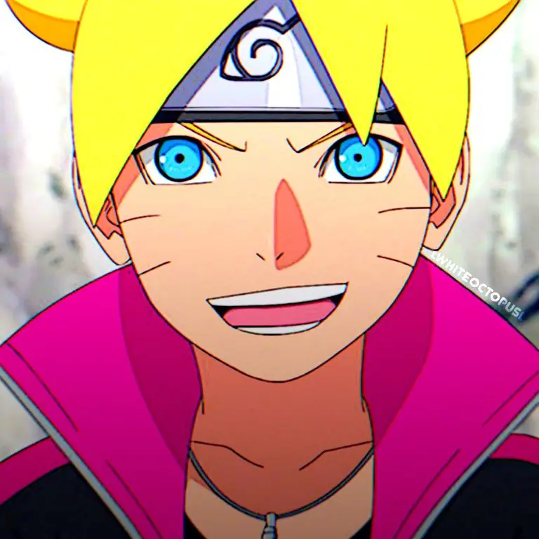 Visual Kunci Anime Boruto Visual kunci anime Boruto yang menampilkan Boruto, Kawaki, dan anggota tim 7 lainnya.