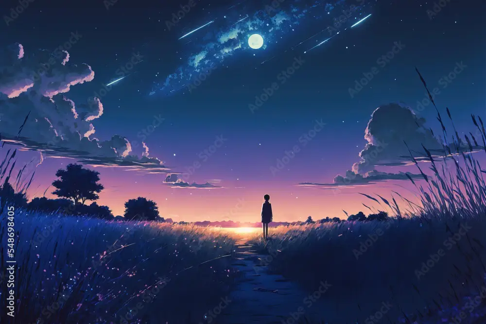 Dunia Anime yang Menakjubkan Pemandangan anime yang indah