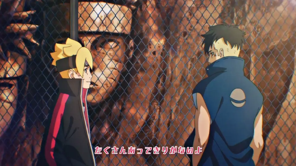Boruto dan Kawaki dalam sebuah misi Gambar Boruto dan Kawaki