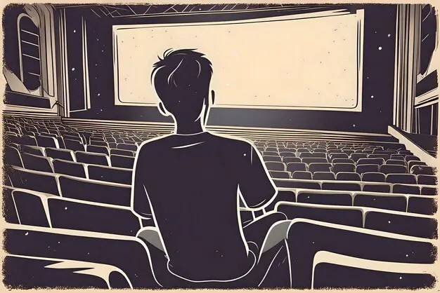Pengalaman menonton anime di bioskop Para penonton sedang menikmati film anime di bioskop
