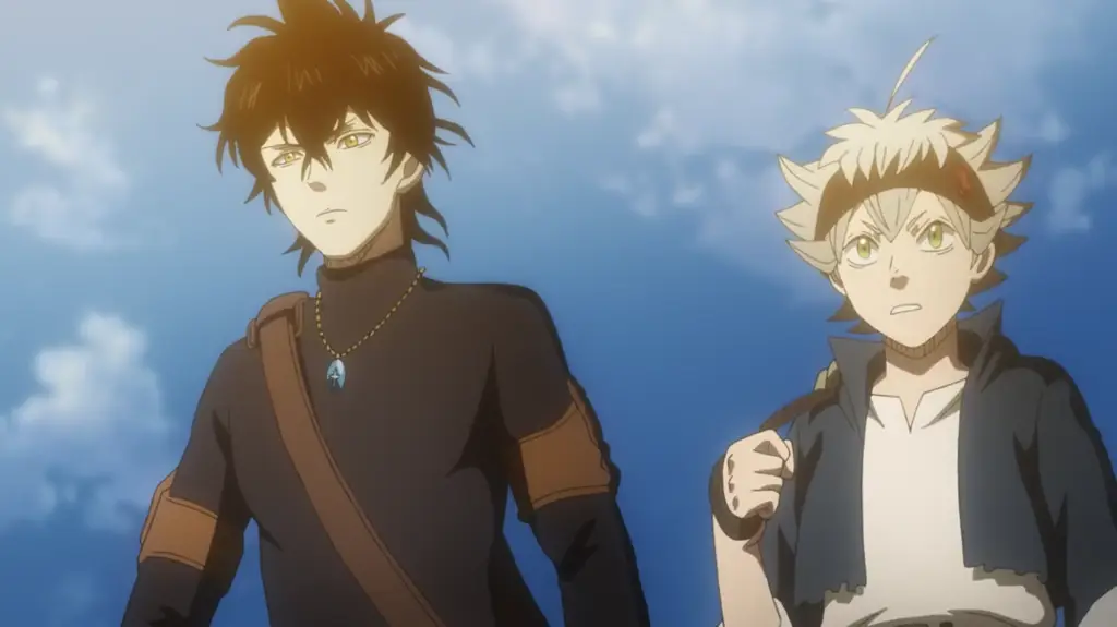 Asta dan Yuno, dua protagonis utama dalam Black Clover Asta dan Yuno dalam anime Black Clover
