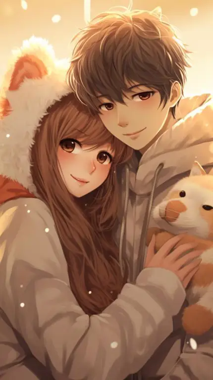 Anime Romantis Terbaru Pasangan anime romantis dalam adegan yang manis