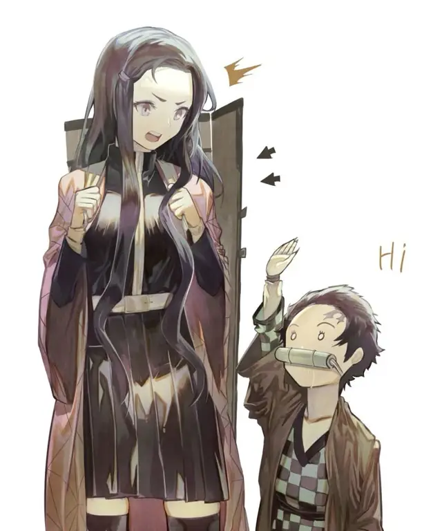 Tanjiro dan Nezuko, Saudara yang Teguh Gambar Tanjiro dan Nezuko Kamado