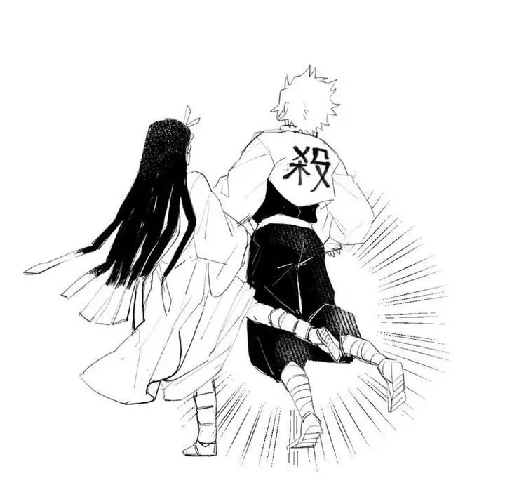 Tanjiro dan Nezuko Gambar Tanjiro dan Nezuko dari Kimetsu no Yaiba.