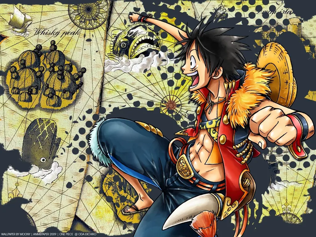 Luffy, sang Kapten Topi Jerami Gambar Luffy si tokoh utama One Piece