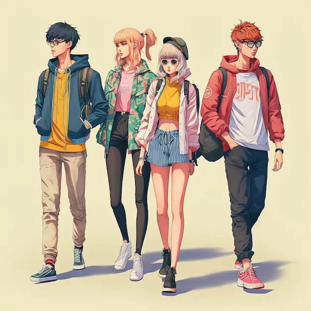 Karakter-karakter Anime Musim Semi 2023 Gambar berbagai karakter anime