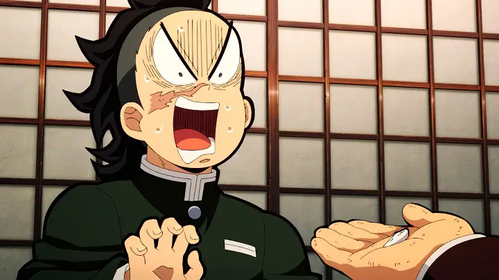 Gambar yang menampilkan aksi pertarungan pedang yang epik Adegan pertarungan pedang dalam anime Kimetsu no Yaiba