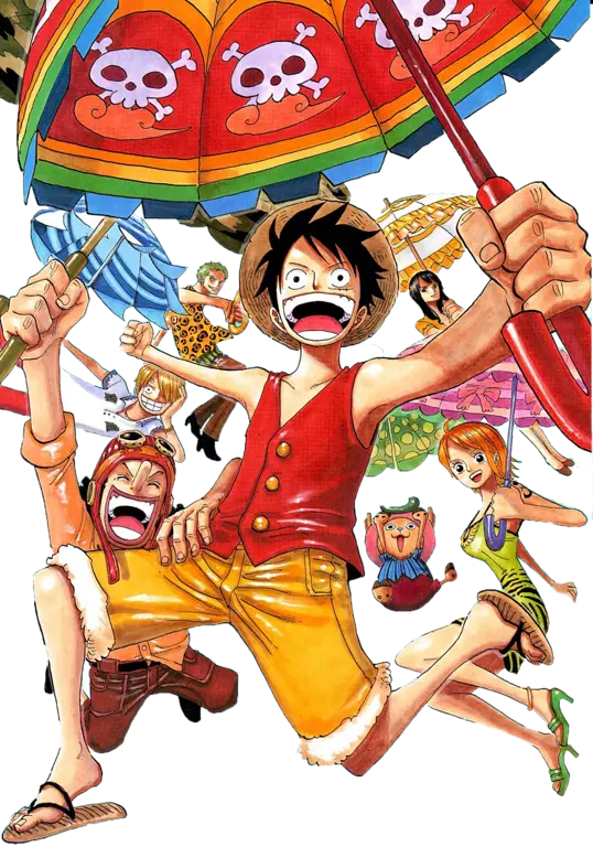 Petualangan Luffy dan Kru Topi Jerami Gambar Kru Topi Jerami dalam anime One Piece