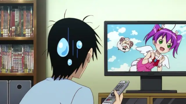 Menikmati Anime di Rumah Gambar orang menonton anime di rumah