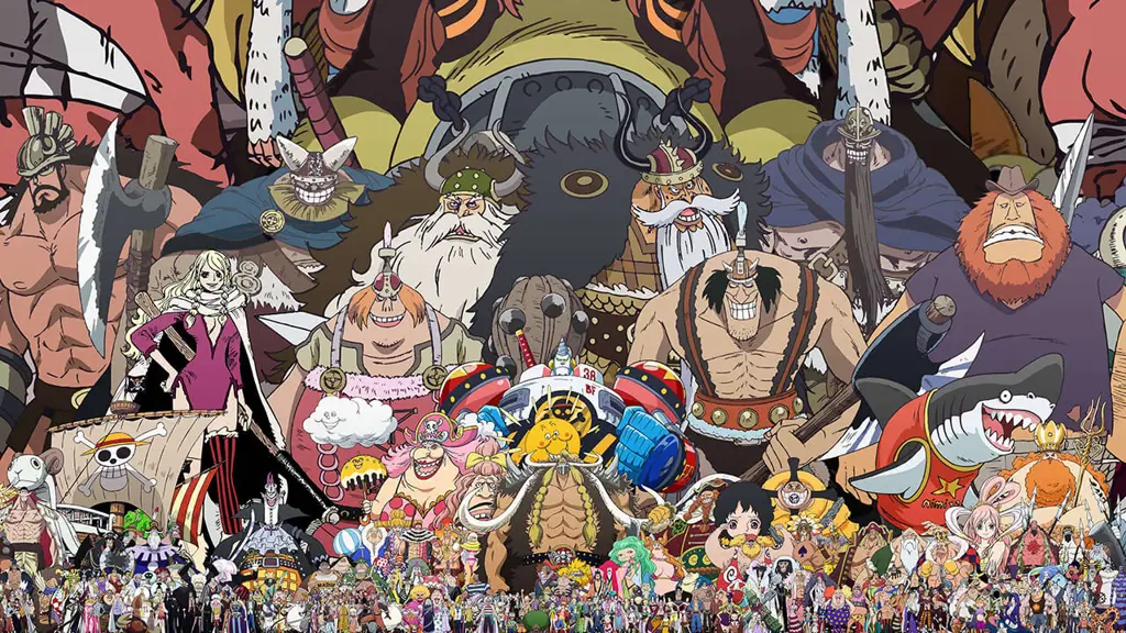 Kru Topi Jerami dalam Petualangan Gambar para karakter utama One Piece