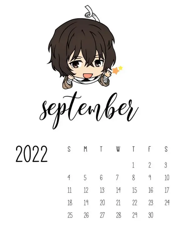 Jadwal Rilis Anime Gambar kalender yang mencantumkan jadwal rilis anime