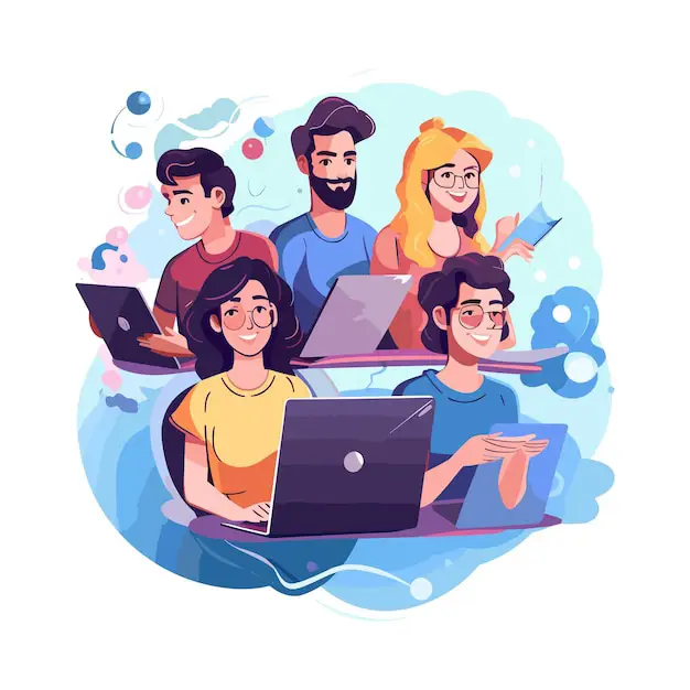 Nikmati anime favoritmu dengan nyaman Seseorang sedang menonton anime di laptop