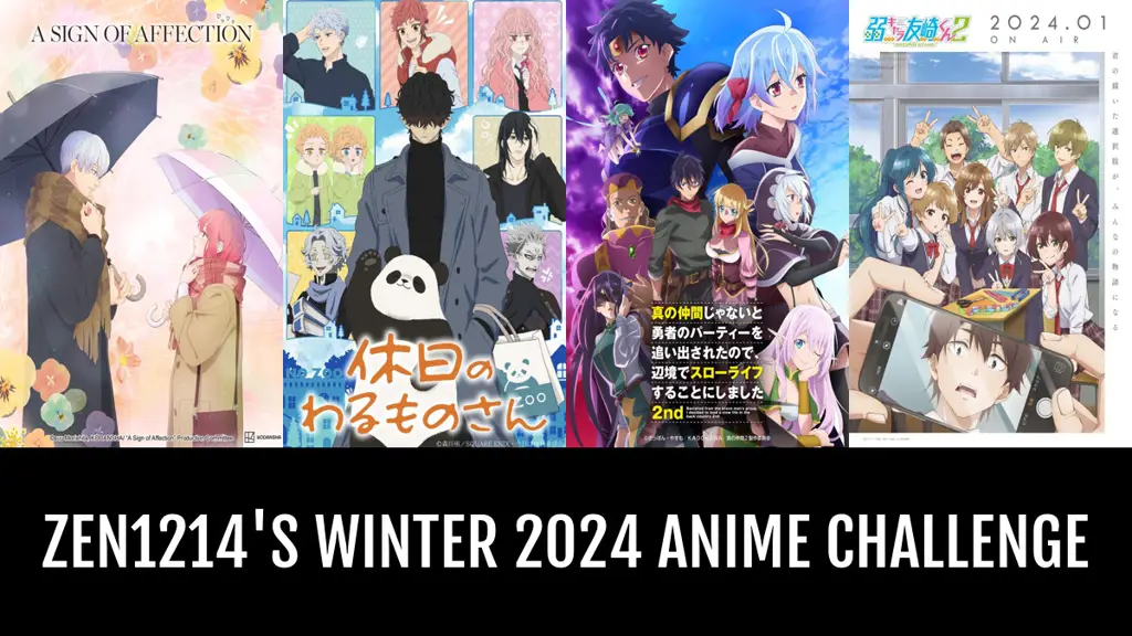 Kompilasi Poster Anime Musim Dingin 2024 Poster-poster anime musim dingin 2024