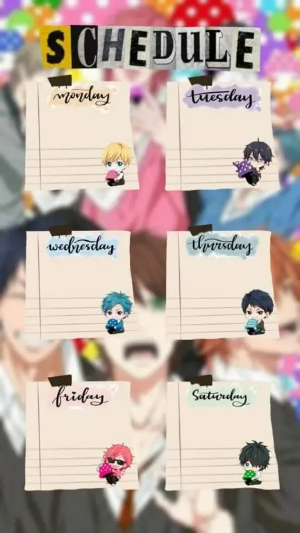 Template Jadwal Nonton Anime Contoh template jadwal nonton anime