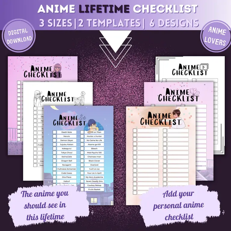 Gunakan checklist untuk melacak progress Contoh checklist menonton anime