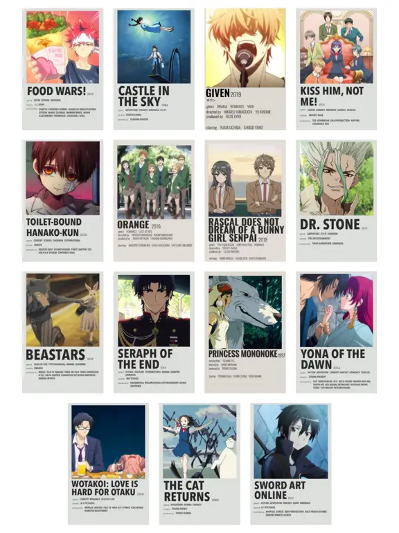 Poster Anime Kumpulan poster anime untuk website