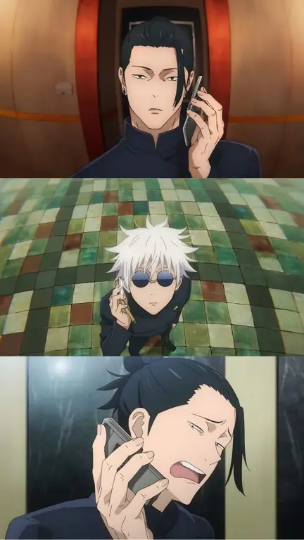 Menggunakan Aplikasi Pelacak Anime Seseorang menggunakan aplikasi pelacak anime di ponsel