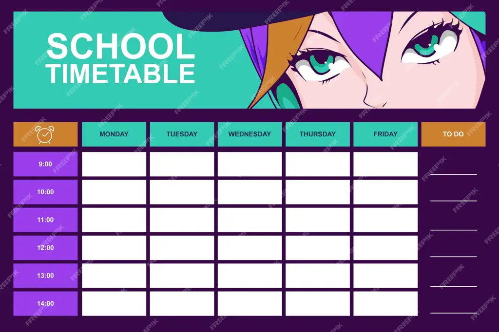 Contoh Tabel Contoh tabel jadwal anime