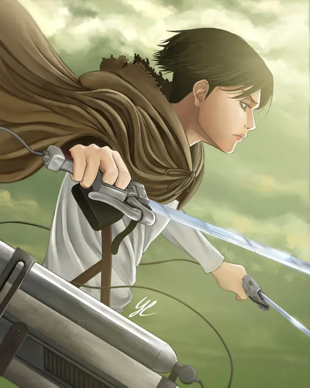 Ilustrasi Adegan Aksi Anime Ilustrasi adegan aksi anime