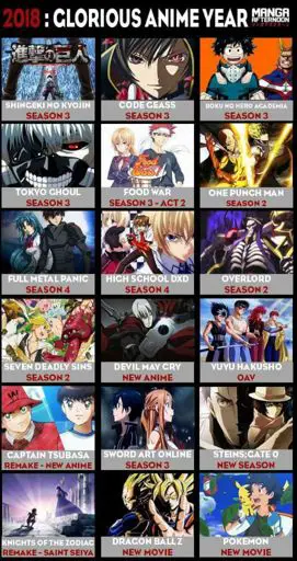 Jadwal Rilis Anime 2018 Gambar jadwal rilis anime tahun 2018