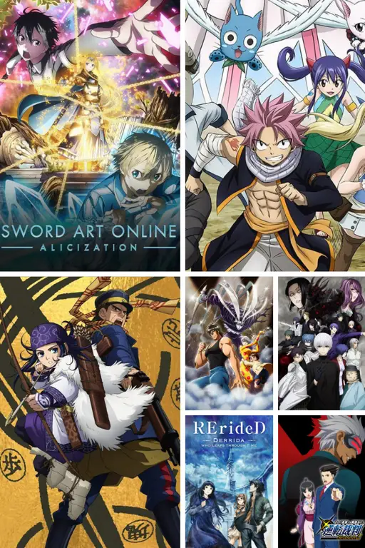 Anime-Anime Populer Tahun 2018 Gambar cuplikan beberapa anime populer tahun 2018