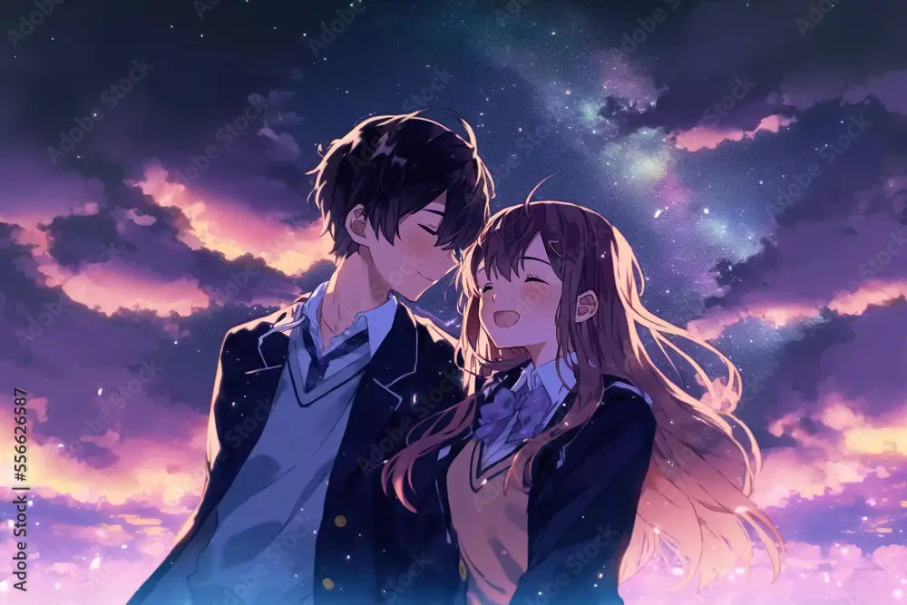Anime Romance Terbaik 2018 Pasangan anime dalam adegan romantis