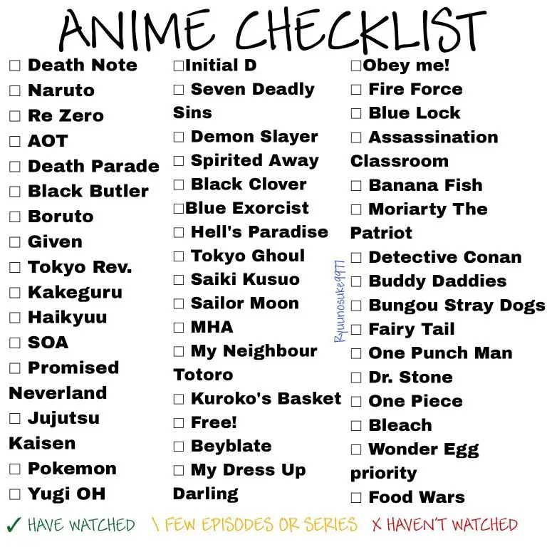 Template Jadwal Anime Minimalis Contoh template jadwal anime minimalis