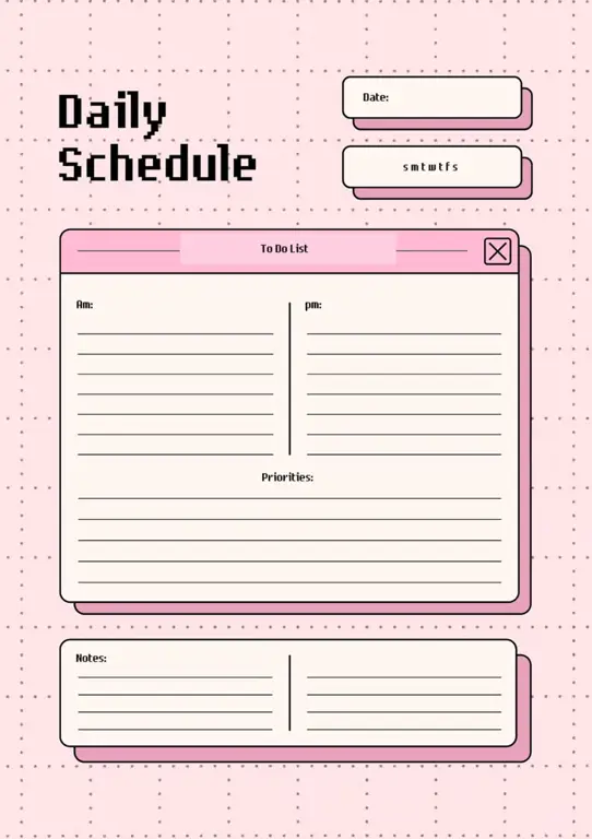 Desain Jadwal Anime Estetis Contoh jadwal anime dengan desain estetis