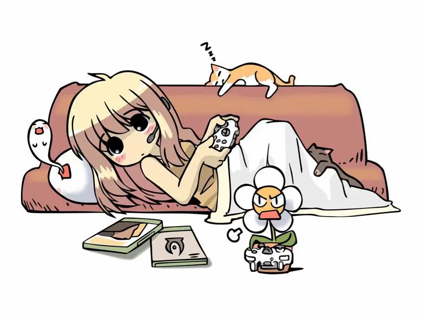 Suasana Menonton Anime yang Nyaman Gambar pengaturan menonton anime yang nyaman