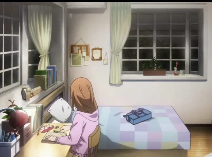 Menikmati Anime di Rumah Gambar seseorang menonton anime di rumah