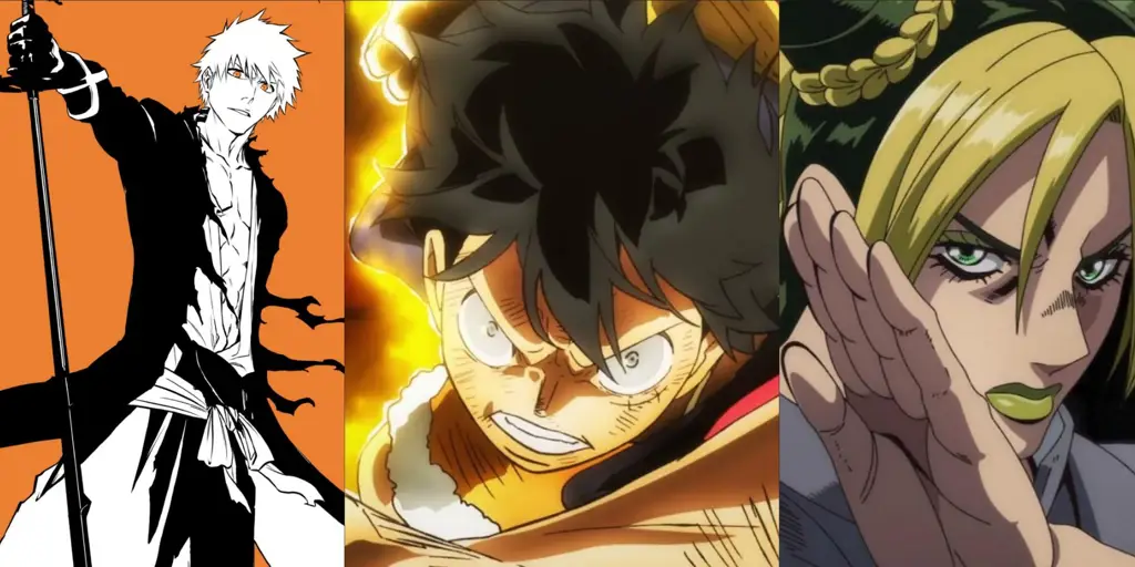 Karakter Anime Action Gambar karakter dari anime action populer