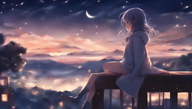 Nikmati Anime Fall 2019 dengan Nyaman Seseorang sedang menonton anime di malam hari dengan nyaman