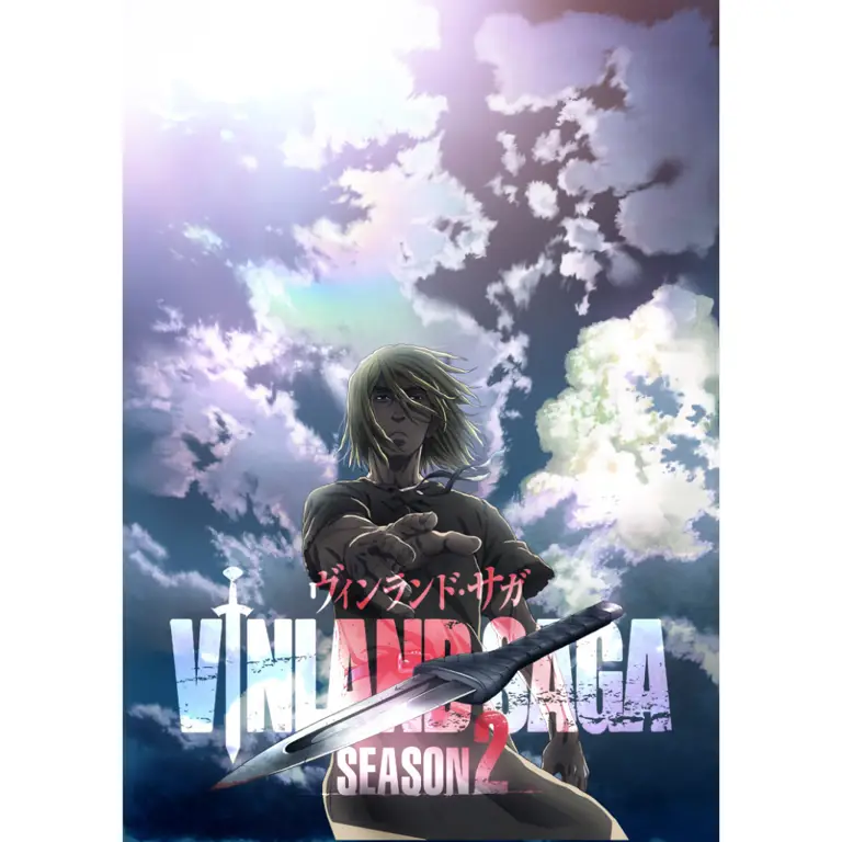 Gambar promosi anime Vinland Saga yang menampilkan Thorfinn Gambar promosi anime Vinland Saga
