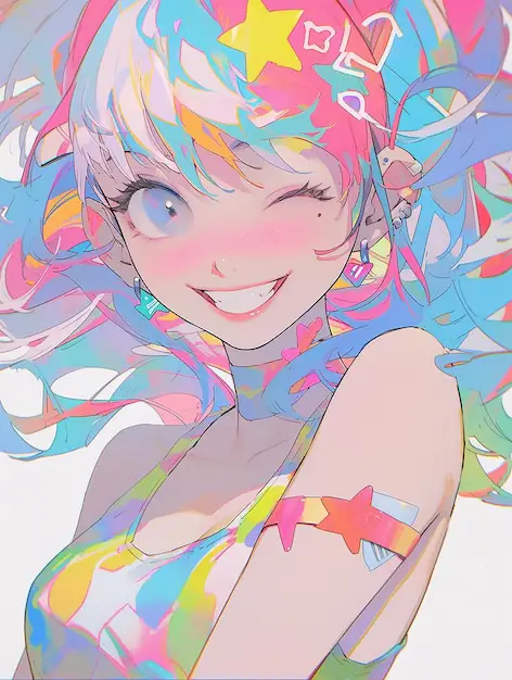 Aneka Ragam Karakter Anime Gambar berbagai karakter anime dengan desain yang berbeda