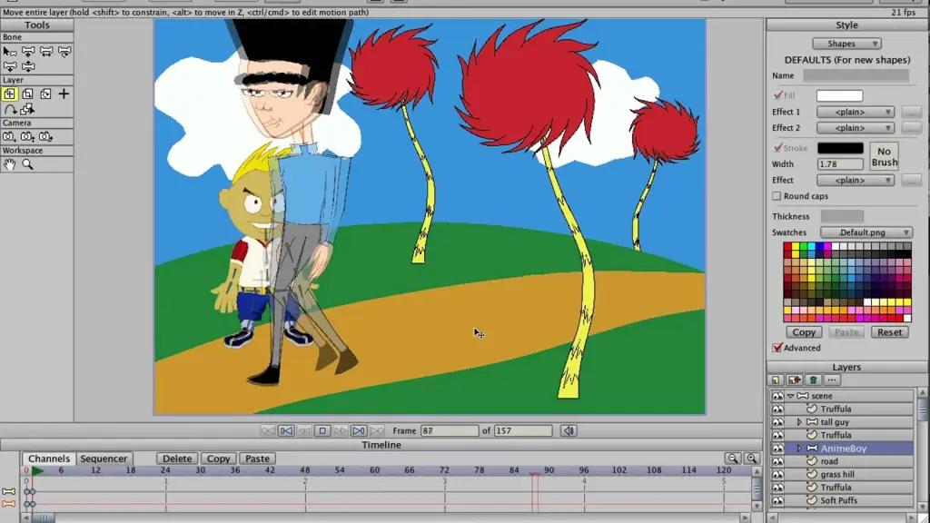 Proses pembuatan anime berkualitas Gambar studio animasi Jepang yang modern