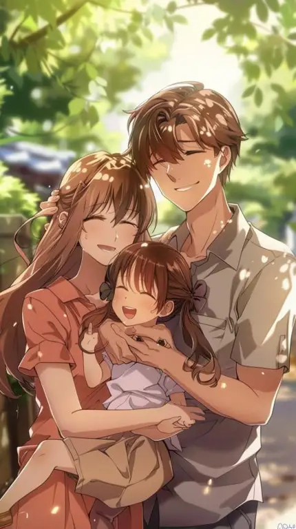 Menikmati Anime Favorit Gambar seorang penggemar anime yang sedang menonton anime dengan ekspresi bahagia