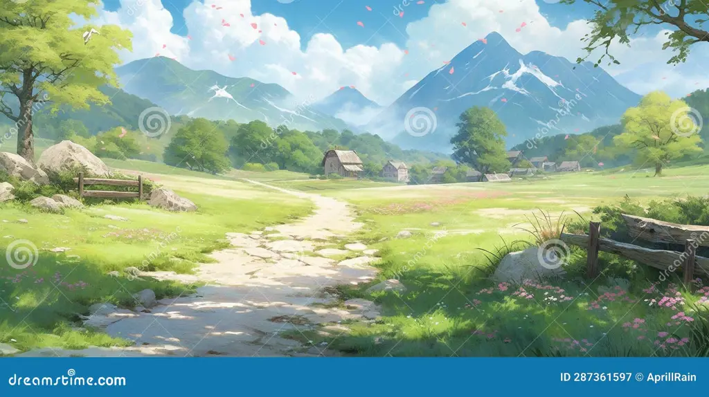 Nikmati Anime Summer 2019 Gambar pemandangan musim panas anime