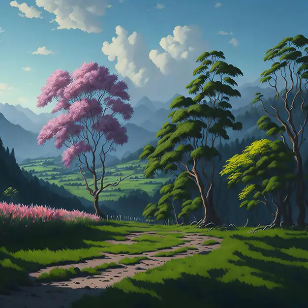 Suasana Musim Panas dan Anime Gambar pemandangan musim panas dengan tema anime