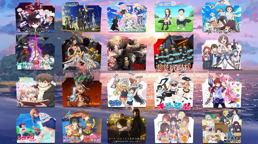 Anime Summer 2019 yang Wajib Ditonton Gambar berbagai poster anime Summer 2019