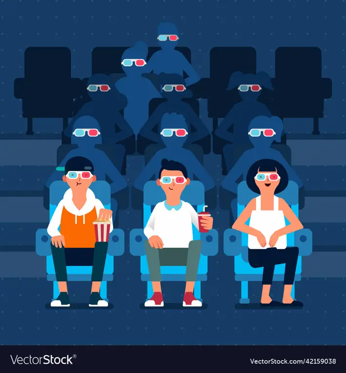 Pengalaman Menonton Anime di Bioskop Orang-orang menonton film anime di bioskop