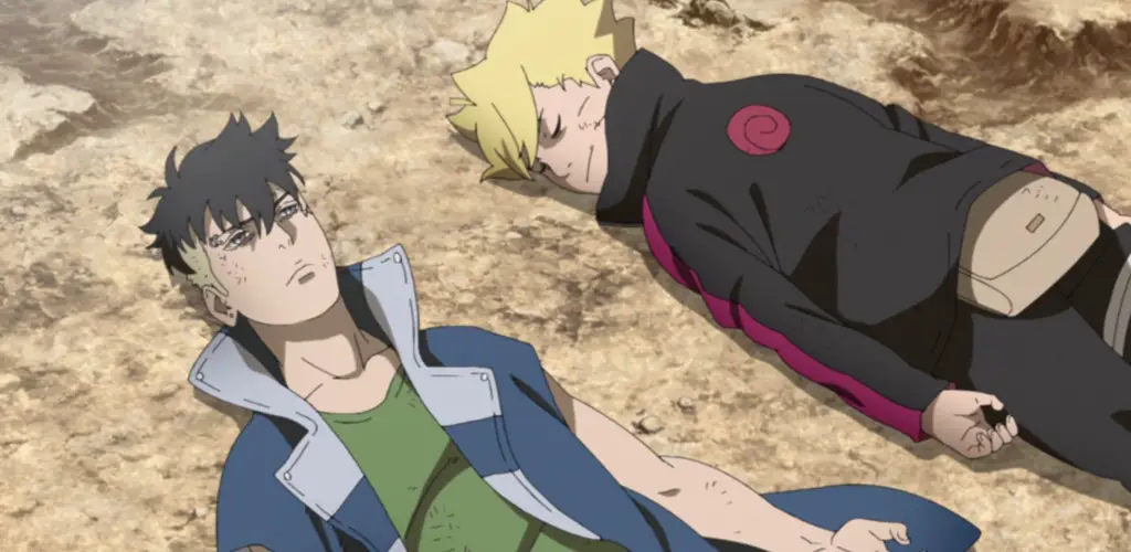 Persahabatan dan pertarungan antara Boruto dan Kawaki Boruto dan Kawaki dalam adegan pertarungan