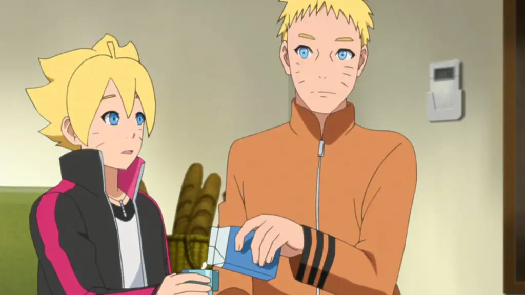 Adegan Aksi Menarik dari Boruto Gambar adegan pertarungan dari anime Boruto, menampilkan beberapa karakter utama.
