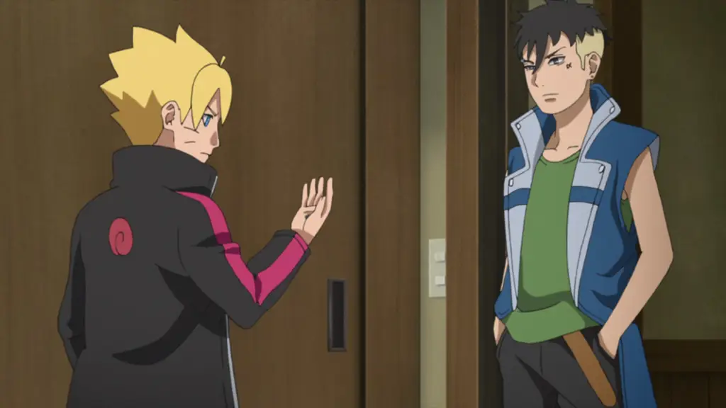 Boruto dan Kawaki dalam Latihan Gambar Boruto dan Kawaki berlatih