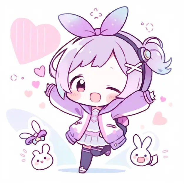 Menikmati Anime Terbaru Gadis anime imut menonton anime