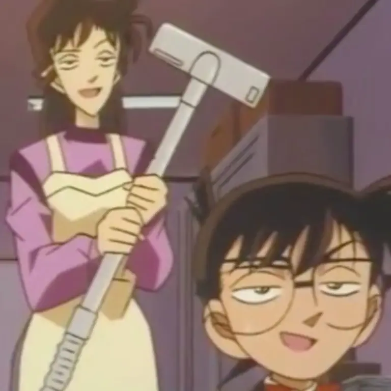 Conan sedang memecahkan misteri Gambar Conan sedang memecahkan sebuah kasus
