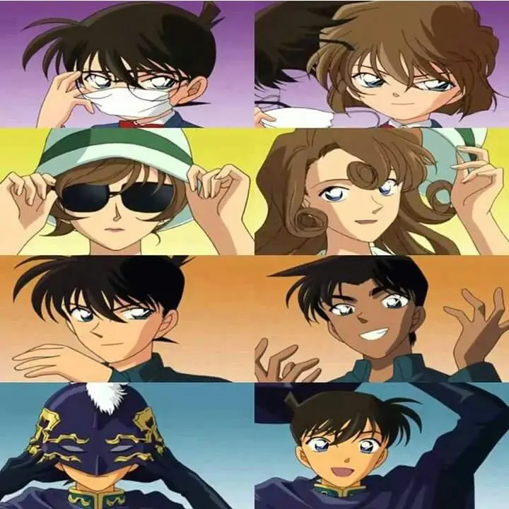 Conan memecahkan sebuah misteri yang rumit Gambar Conan sedang memecahkan kasus